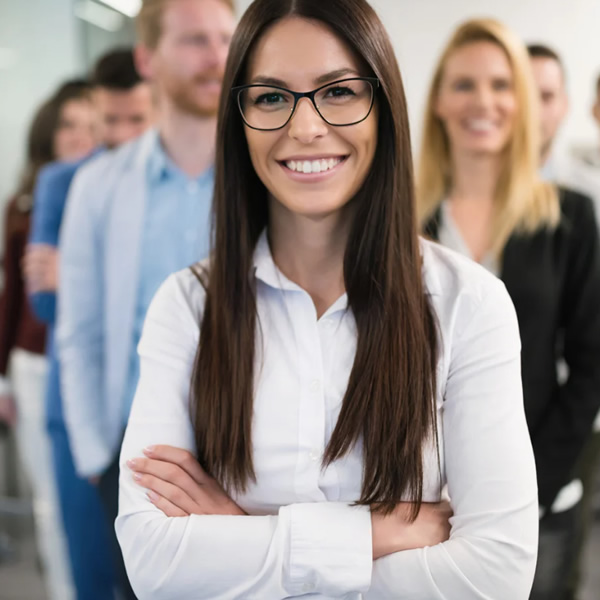 Employees taking part in a corporate wellbeing programme delivered by Ivy Light